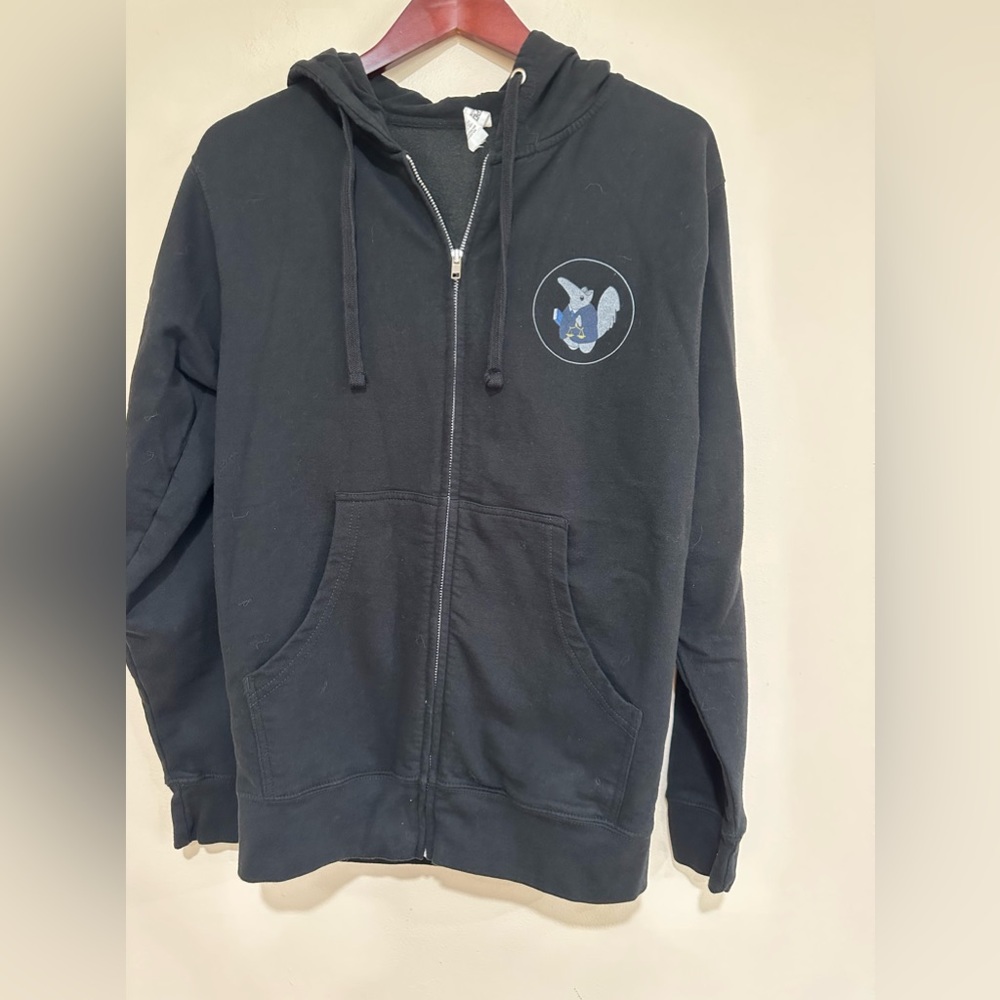 UC Irvine mock trail black zip up jacket with hoodie. Size small